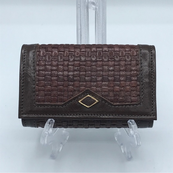 Vintage Brown Leather Key Case Wallet by Tilley Tri Fold Card Case 70’s - Picture 2 of 6